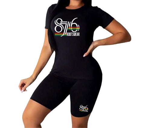 876ReggaeStripes | Biker Shorts Set
